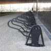 Fietsenrek Recoaro 12 Fietsenrek model Recearo met 4 fietsplekken, gecoat diepzwart ral 9005.